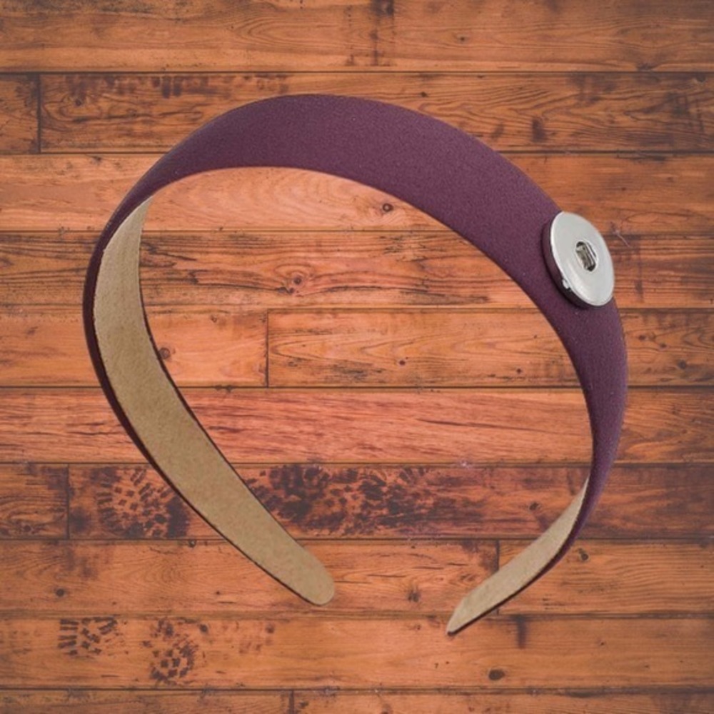 Plum Snap Button Hairband.